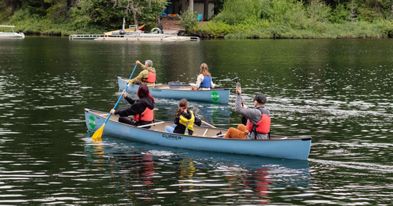 incentive travel attendees participate in kayaking soft adventure activity