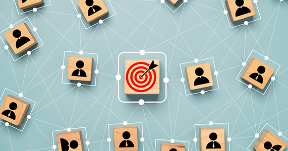 network of channel partners symbolizing target audience