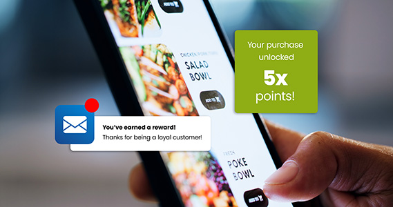 earning customer loyalty points using an app