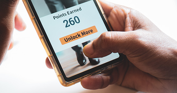 loyal customer participating in customer loyalty gamification