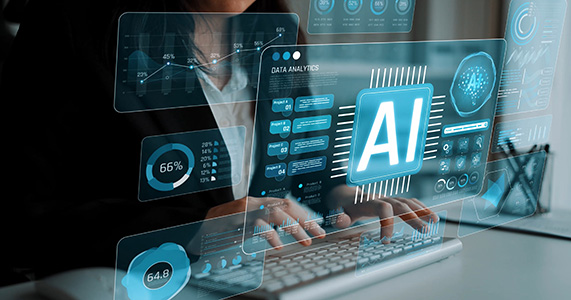 team member using ai for job task