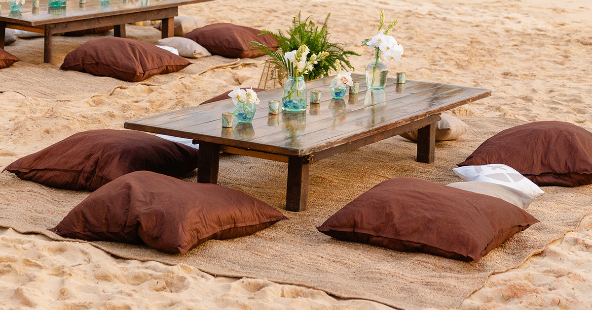 outdoor event space created using sustainable materials