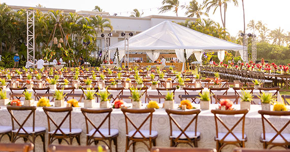 sustainable event setting