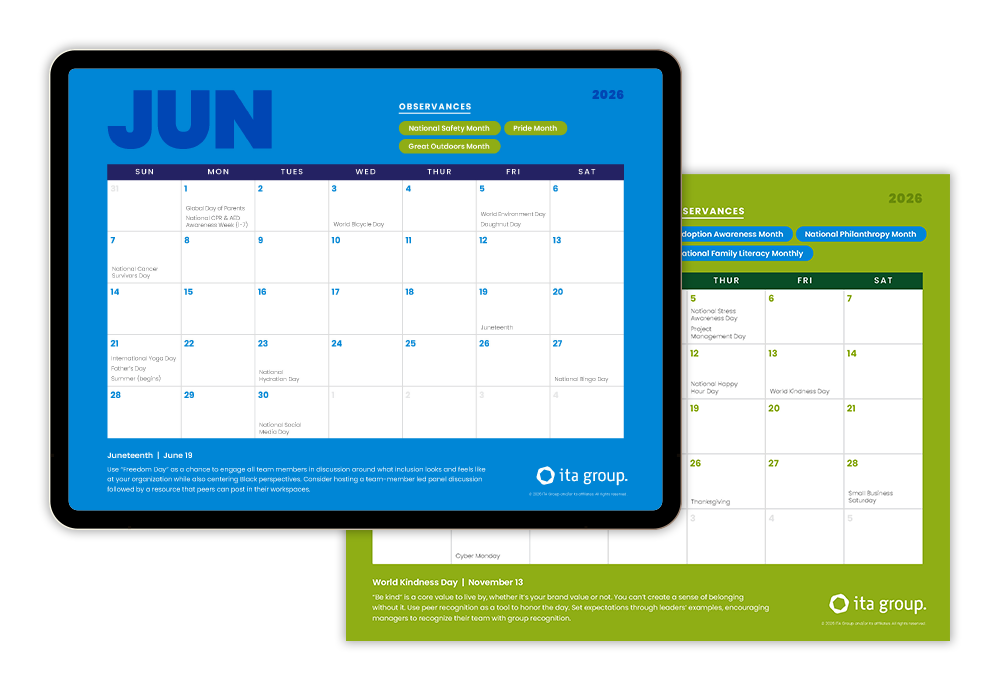 Preview of Employee Appreciation Days Calendar