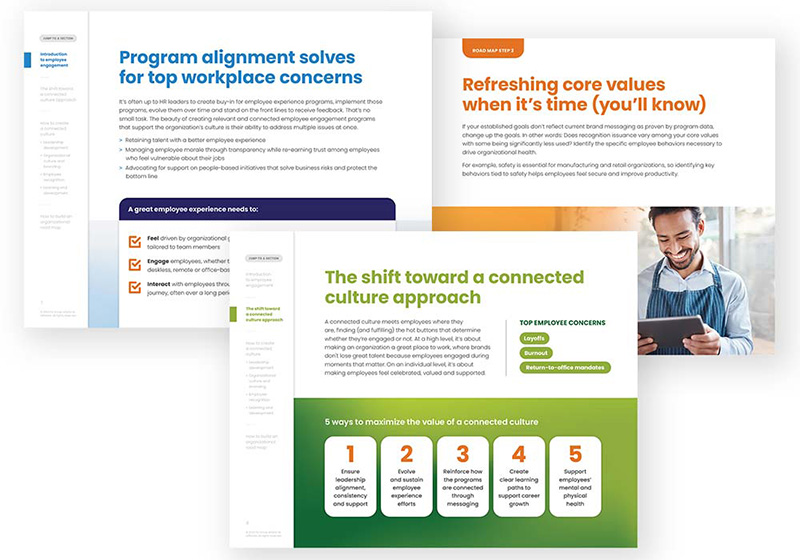 interior pages of the ultimate guide to aligning employee experience programs