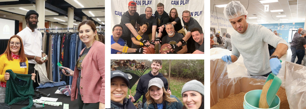 collage of community volunteers