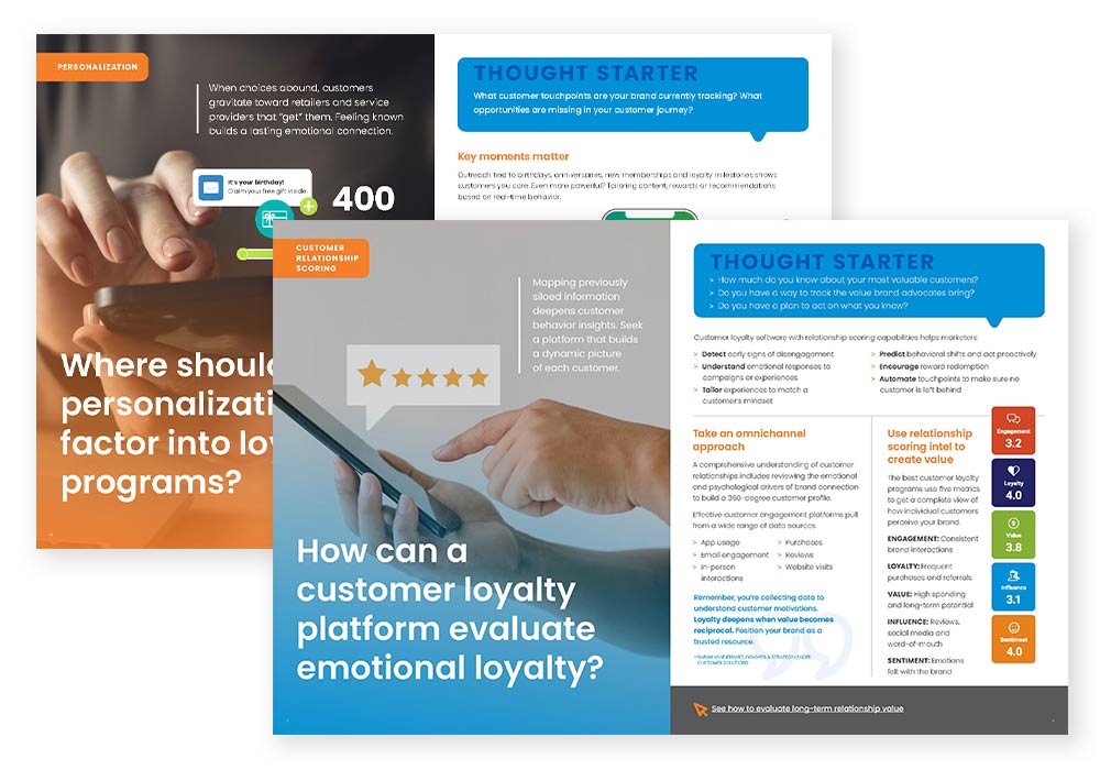 interior spread of your guide to smarter customer loyalty ebook